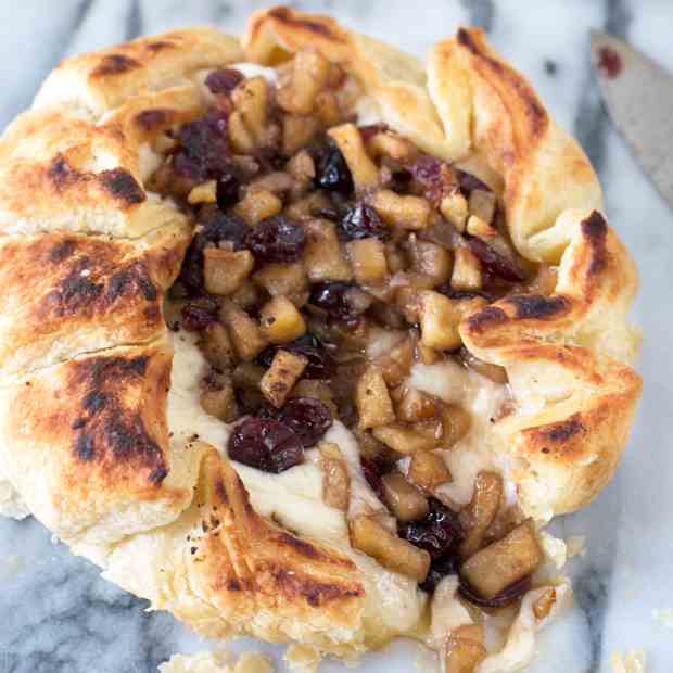 Apple Cranberry Baked Brie