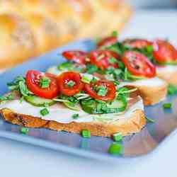 Prosciutto and Veggie Sandwiches