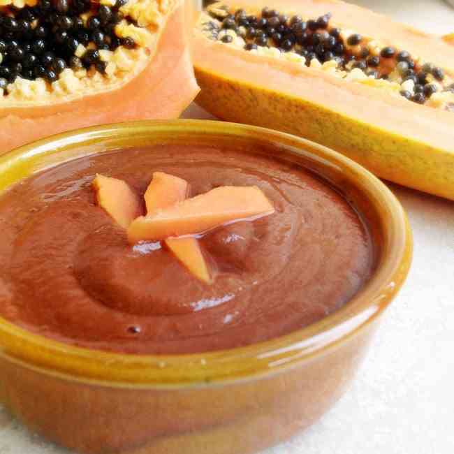 Chocolate Papaya Pudding