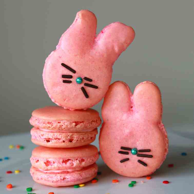 Easter bunny macarons