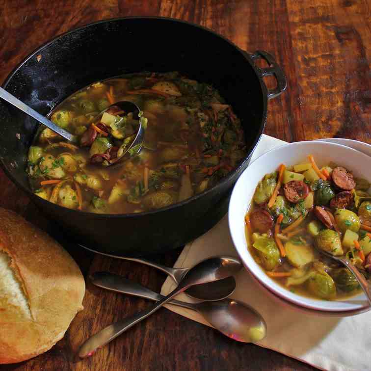 Hearty Brussels Sprout Soup