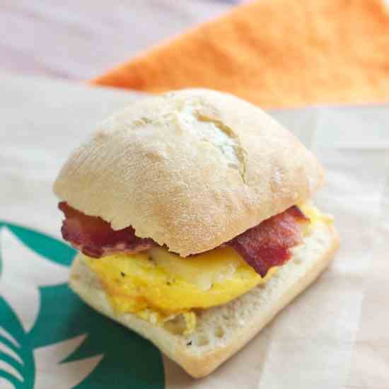 Homemade Starbucks Breakfast Sandwich