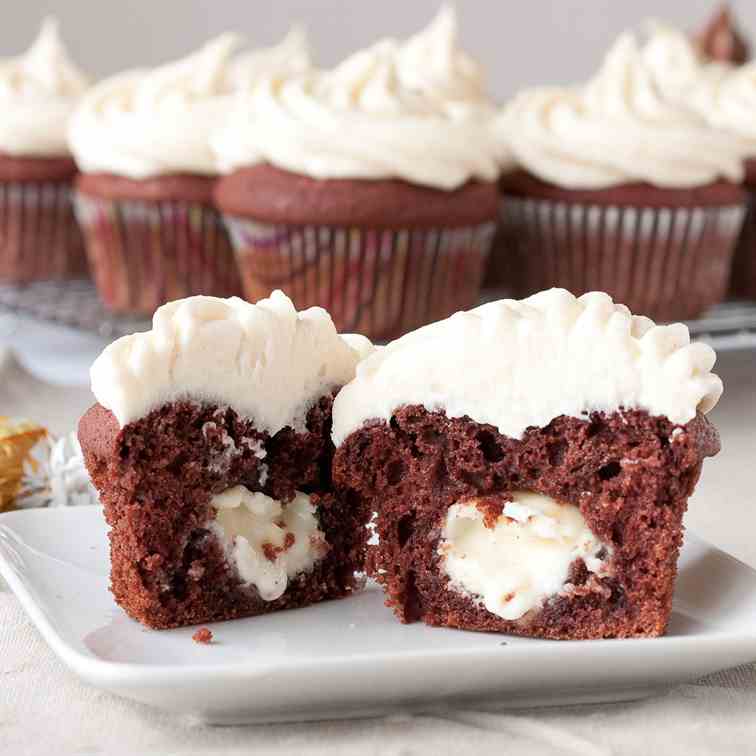 Red Velvet White Chocolate Cupcakes