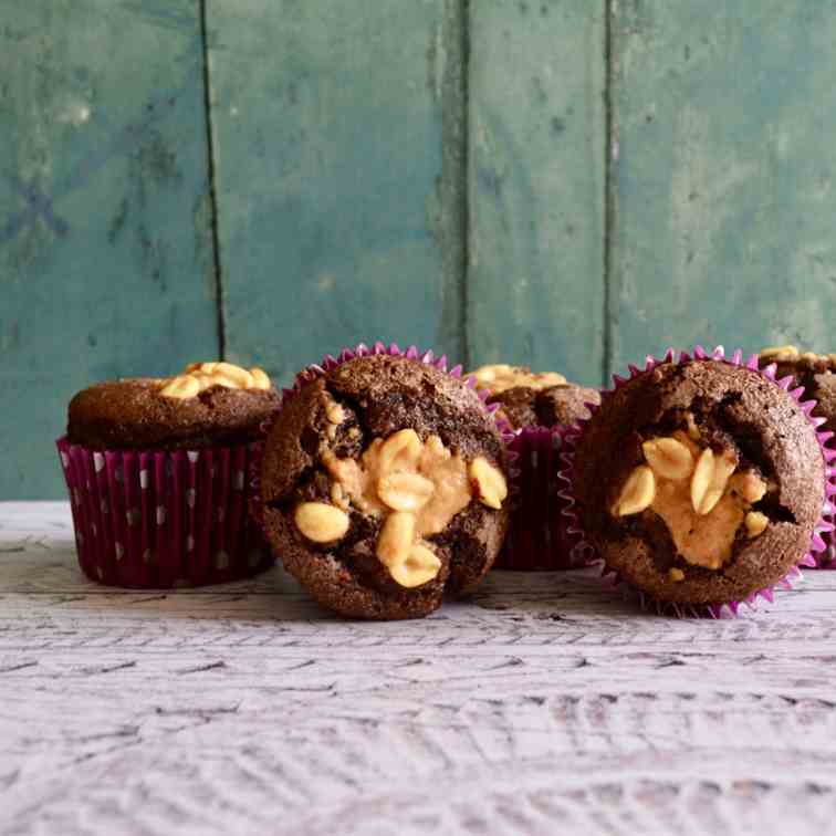 Chocolate Peanut Muffins