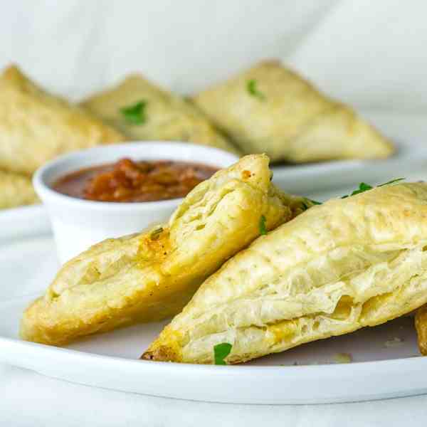 Black Bean Puff Pastry Triangles
