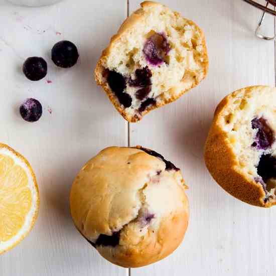 Low Fat Lemon Blueberry Muffins