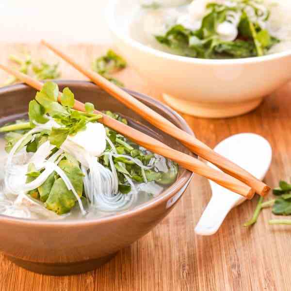 Halibut and Watercress Asian Soup