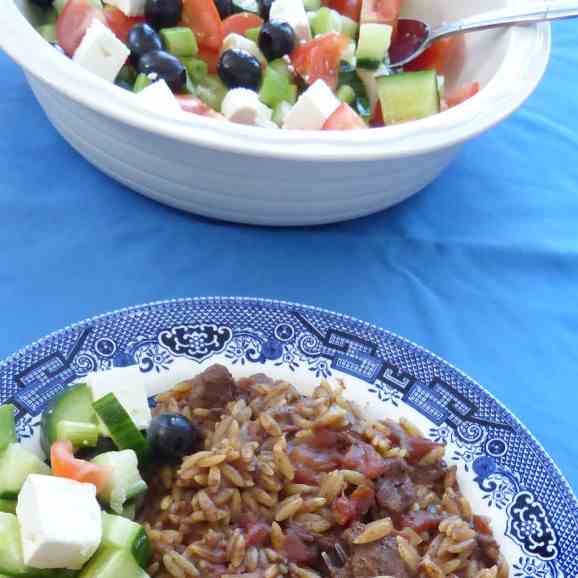 Slow Cooker Venison Giouvetsi with Orzo