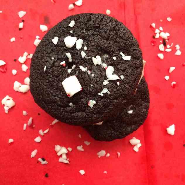 Dark Chocolate Peppermint Cookies 