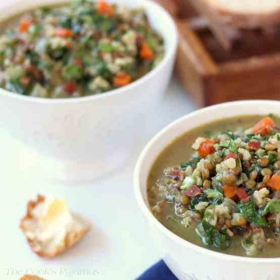 Lentil & Brown Rice Vegetable Soup