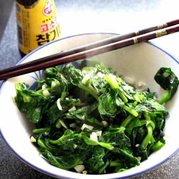 Chinese fried Pea Shoots