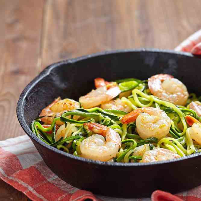 Simple Prawns And Zoodles Recipe