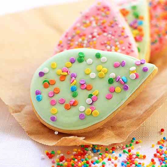 Iced Sprinkles Sugar Cookies