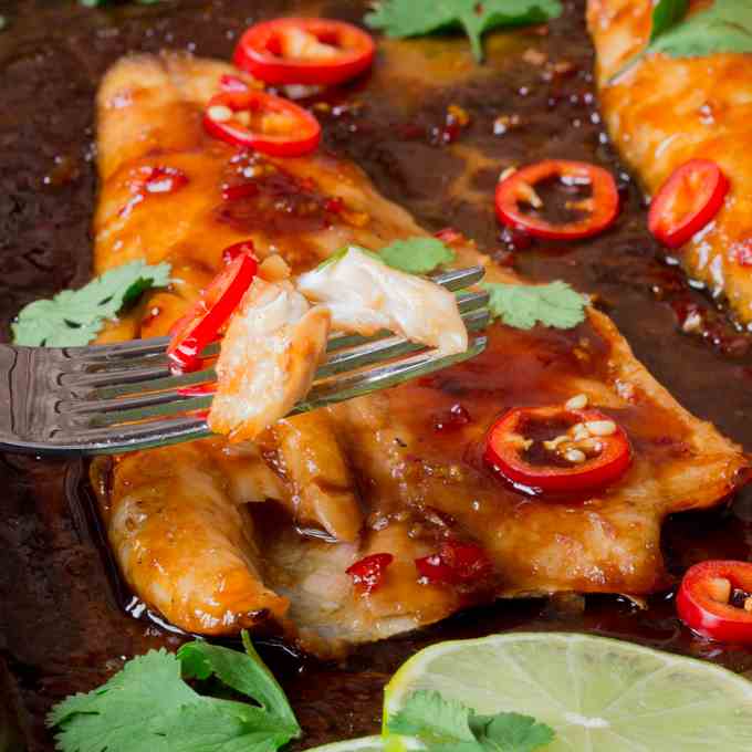 12 minute sticky Asian fish