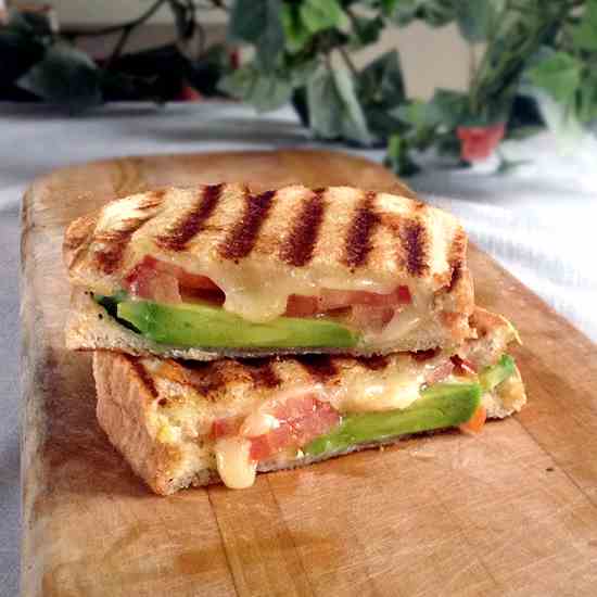 Avocado and Tomato Grilled Cheese Sandwich