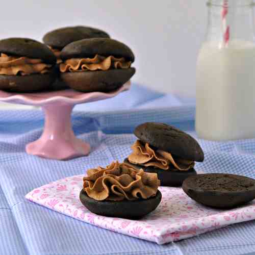 Dark Chocolate Peanut Butter Whoopie Pies