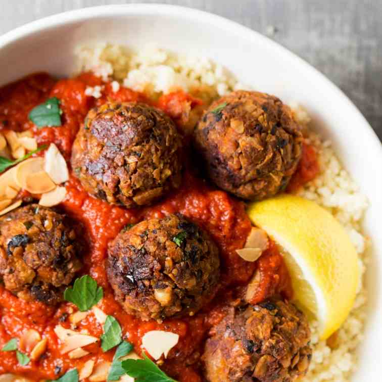 Vegan meatballs (Moroccan-inspired)