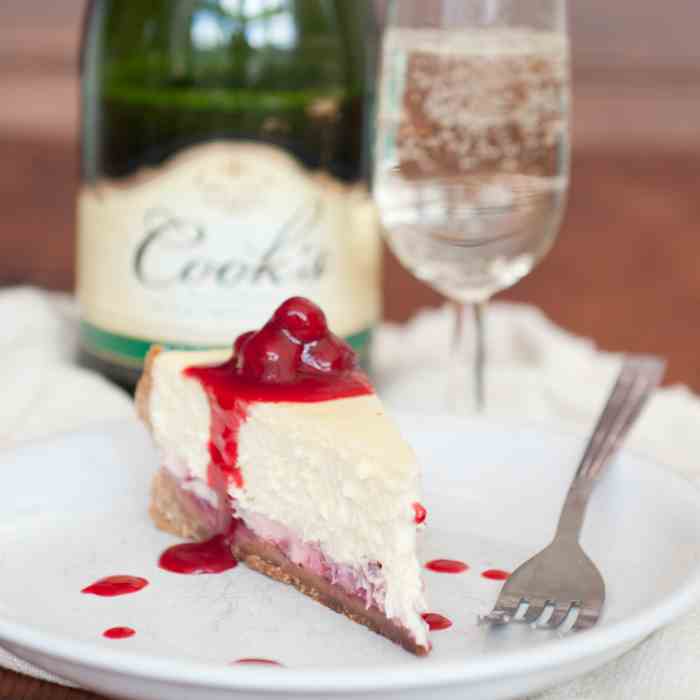 Champagne Raspberry Cheesecake