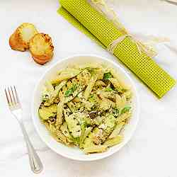 ricotta pasta salad with grilled zucchini