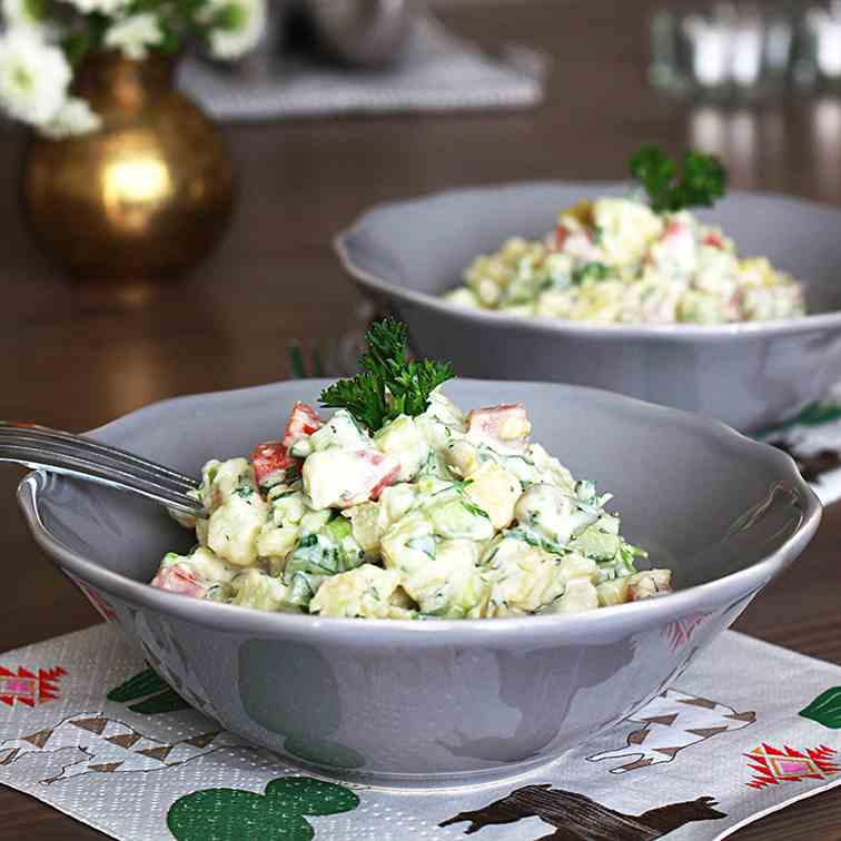 Russian Potato Salad -Vegan Olivye-