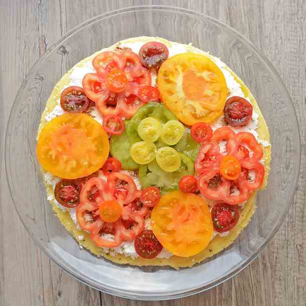 Heirloom Tomato and Polenta Pie