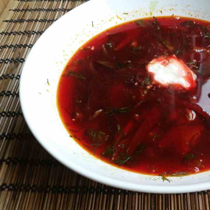 Russian Beetroot Soup Bortsch