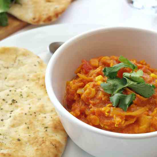 Red lentil & yellow split pea curry
