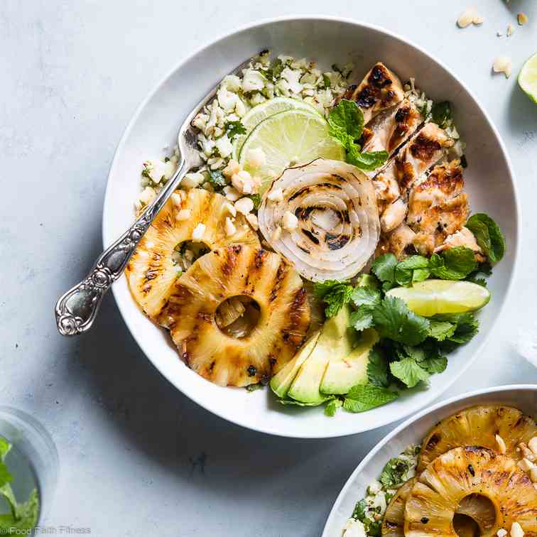 Grilled  Tropical  Chicken  Bowls 