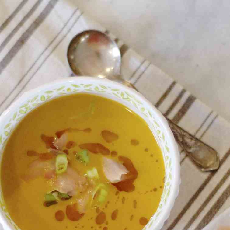 Carrot Ginger Soup with Pickled Ginger