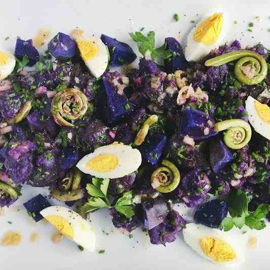 Seasonal Purple Potato Salad