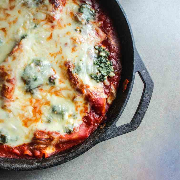 Spinach and Cheese Skillet Lasagna