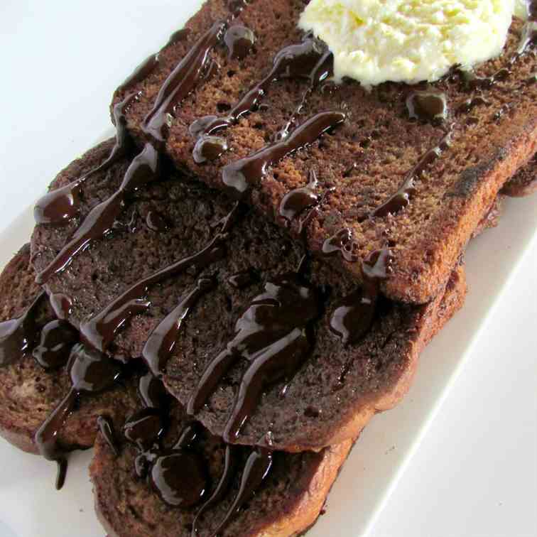 Sinfully Chocolate French Toast with Ganac