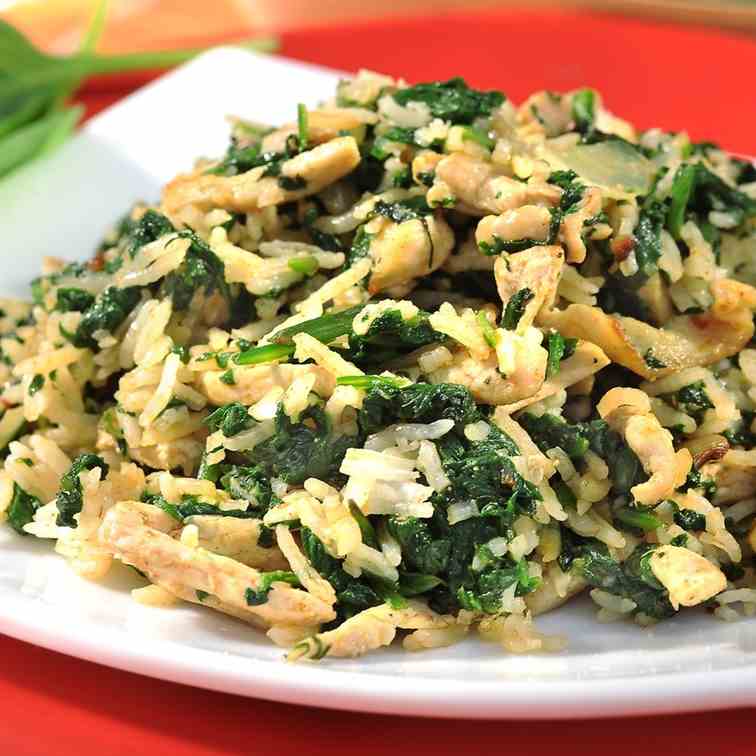 Mushrooms-Spinach Risotto