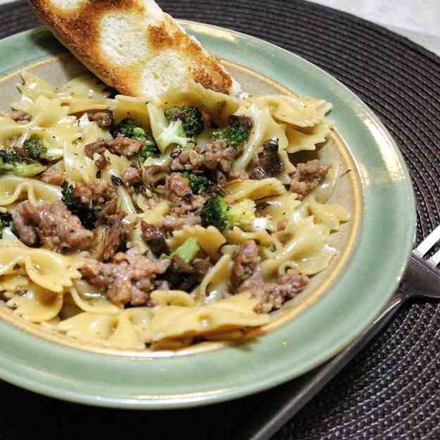 Farfalle with Sausage and Roasted Broccoli