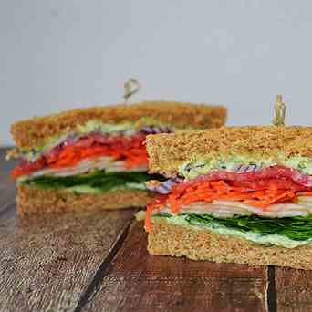 Veggie Club Sandwich 