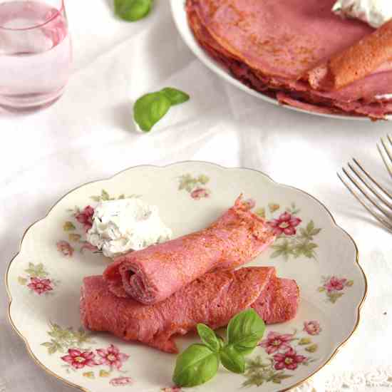 Beetroot Crepes