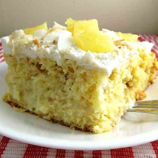 Coconut Pineapple Tres Leches Cake
