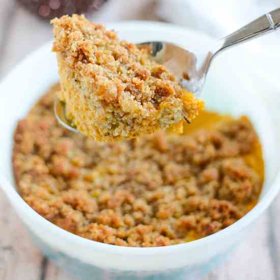 Carrot Casserole with Crumb Topping