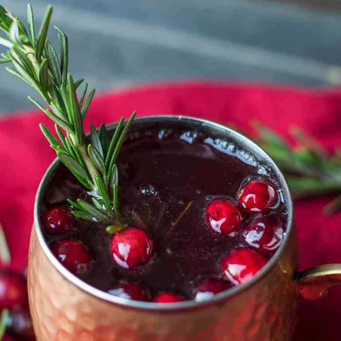 Rosemary and Cranberry Moscow Mule