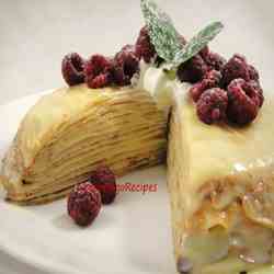 Crepe Cake with Vanilla Custard Cream