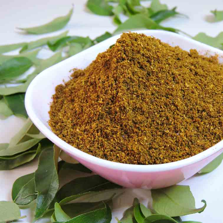 Spiced curry leaves powder recipe