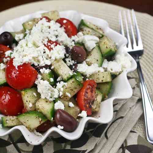 Super Quick Greek Style Salad