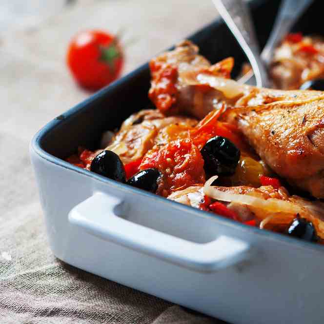 Frugal Meal- Spanish Tray Bake Chicken