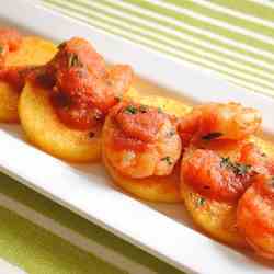 Polenta Cakes & Chipotle Shrimp