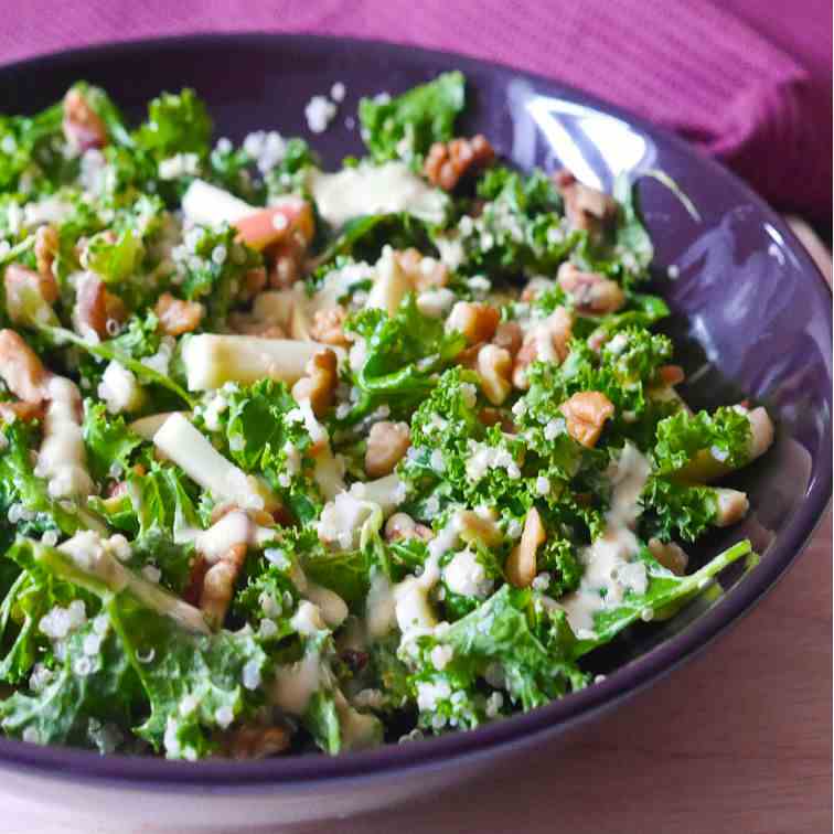 Kale, Apple & Walnut Salad