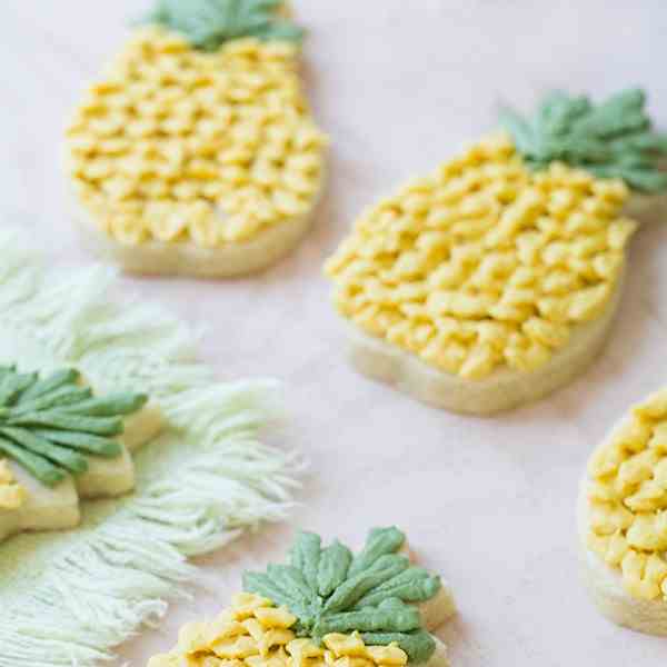 Frosting Pineapple Cookies