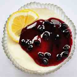 Semolina Pudding with Blueberry Jam