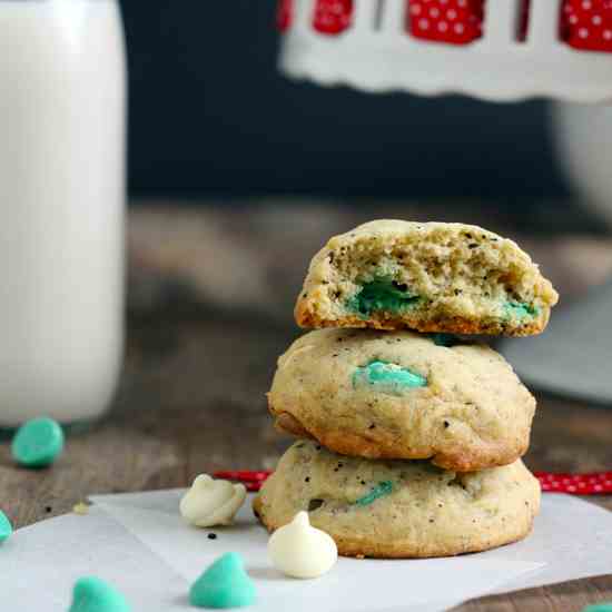 White Chocolate Peppermint Mocha Cookies