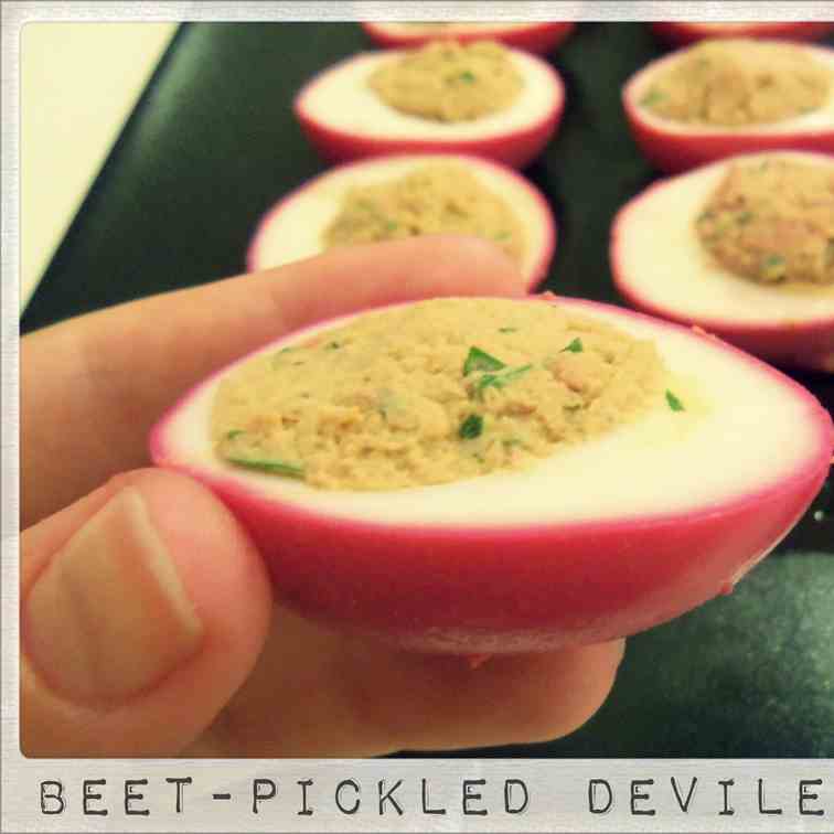 Beet-pickled Deviled Eggs