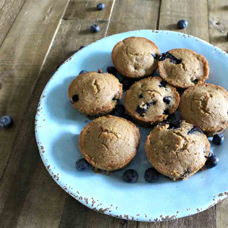 One Bowl Simple Vegan Blueberry Muffins